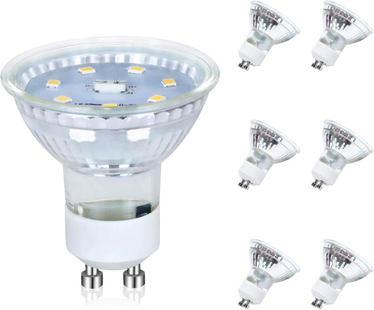 ZMH Gu10 Modern Warmweiss Leuchtmittel - 4.8W 3000K Lampe Ersetzt 48W Birnen Abstrahlwinkel 110¡ã Spot Energiesparlampe Gl¨¹hbirne Nicht Dimmbar Reflektorlampen mit Langer Nutzlebensdauer 6 pack