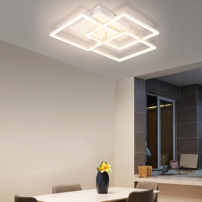 ZMH Deckenlampe LED Deckenleuchte Küche - 36W Wohnzimmerlampe Dimmbar Schlafzimmerlampe mit Fernbedienung Modern Design Wohnzimmer Küchenlampe weiß Deckenlampen für Schlafzimmer Kinderzimmer