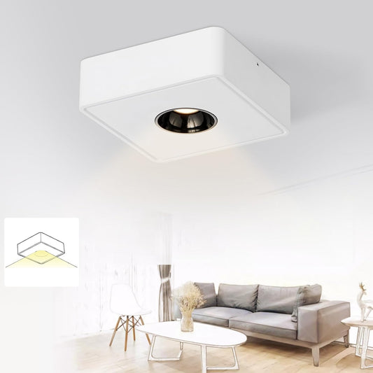 ZMH Deckenstrahler, LED-Aufbaustrahler ¨C 7 W Strahler, Deckenleuchte, Aufbaustrahler, Warmwei?, flacher Strahler, geeignet f¨¹r K¨¹che, Wohnzimmer, Esszimmer, Flur, Flur