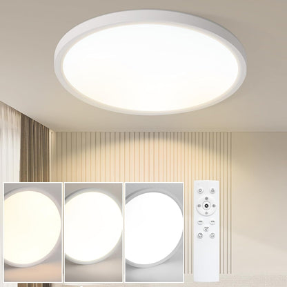 Deckenlampe LED Deckenleuchte Flach - Ø30cm Badezimmerlampe Badezimmer Dimmbar Rhombenplatte Küchenlampe Rund Schlafzimmerlampe Weiß 24W Flurlampe Badlampe für Bad Küche Flur Schlafzimmer