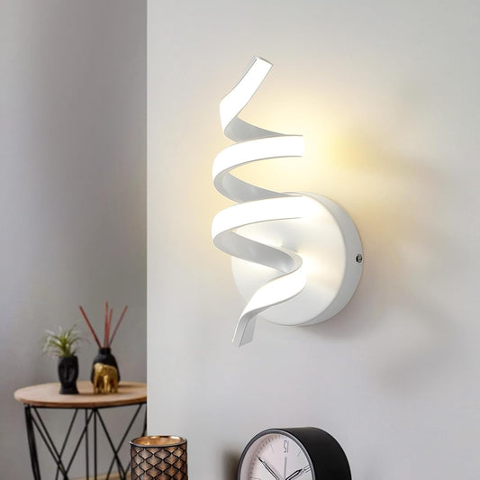 ZMH Wandleuchte Innen LED Wandlampe: Treppenhaus Wohnzimmer Schlafzimmer Flur Modern Design Wand Lampe 7W Wei? Wandleuchten Badezimmer Warmwei? 3000K