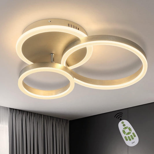 ZMH Led Deckenleuchte dimmbar Deckenlampe - Ring Design Wohnzimmerlampe mit Fernbedienung Schlafzimmerlampe Modern 46W Deckenbeleuchtung f¨¹r Wohnzimmer Schlafzimmer K¨¹che Esszimmer B¨¹ro