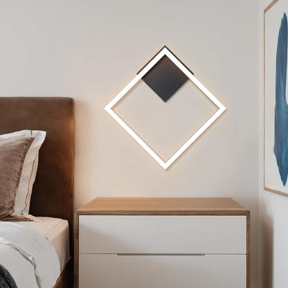 ZMH  Deckenleuchte LED Deckenlampe Küche - Warmweiß Schlafzimmerlampe Schwarz Küchenlampe Modern Design 3000K 12W Quadratisch Flurlampe Deckenbeleuchtung für Wohnzimmer Esszimmer