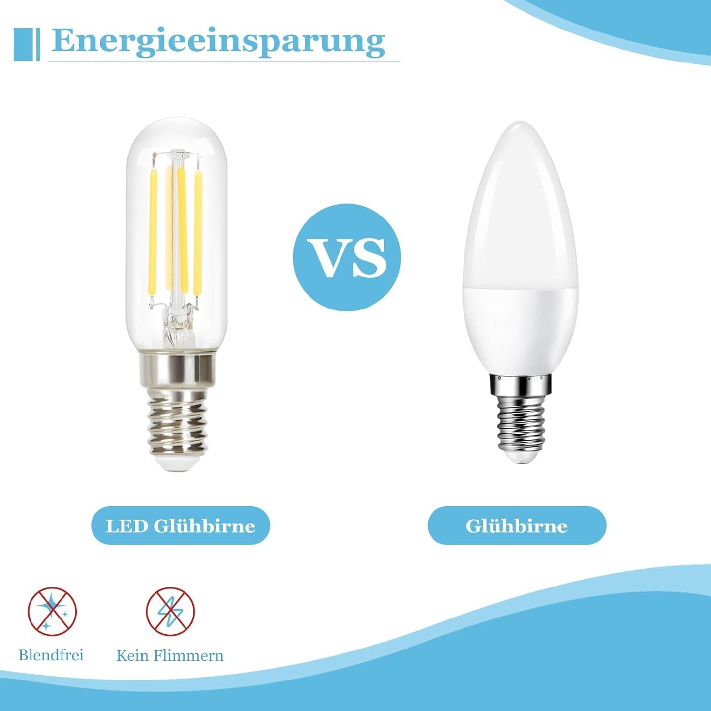 ZMH E14 LED Kaltweiß Glühbirnen Vintage - T25 LED Leuchtmittel Lampe 6000K E14 Birnen 4W Energiesparlampe Light Bulbs Edison Glühlampen Filament Dunstabzugshaube Glas 360° Abstrahlwinkel 4 Stück