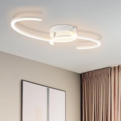 ZMH Deckenlampe LED Deckenleuchte Küche - 24W Wohnzimmerlampe Moderne Design Schlafzimmerlampe 3000K Warmweiß Wohnzimmer Küchenlampe 330° Drehbarer weiß Deckenlampen für Schlafzimmer Esszimmer