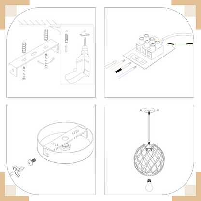 Pendellampe Schwarz H?ngelampe Rund - Pendelleuchte Vintage E27 H?ngeleuchte Retro Industrie Esstischlampe K¨¹chenlampe Wohnzimmer Treppenhaus Flur Ohne Leuchtmittel