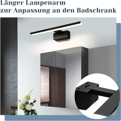 ZMH LED Spiegelleuchte Bad 30-40CM 6W Spiegellampe Badezimmer 4000K