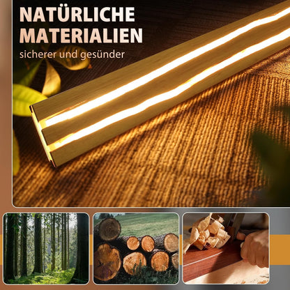ZMH LED Wandleuchte innen Holz 80CM Wandlampe Wohnzimmer 13W Modern Design