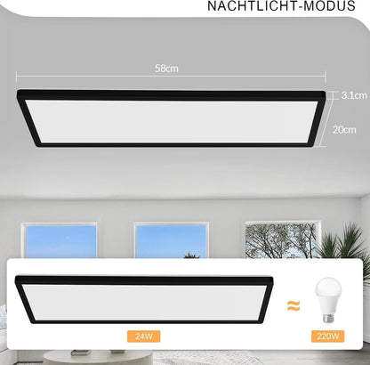 ZMH RGB LED Deckenleuchte Dimmbar Deckenlampe Weiß Modern 3000-6500K