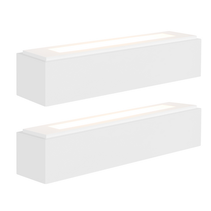 ZMH Wandleuchte Innen Wandlampe Flur - Up and Down Wandleuchten Modern Design G9 Flurlampe Wei? Gipsleuchte Wand Treppenhaus Lampe f¨¹r Wohnzimmer K¨¹che 35.5CM - Ohne Leuchtmittel