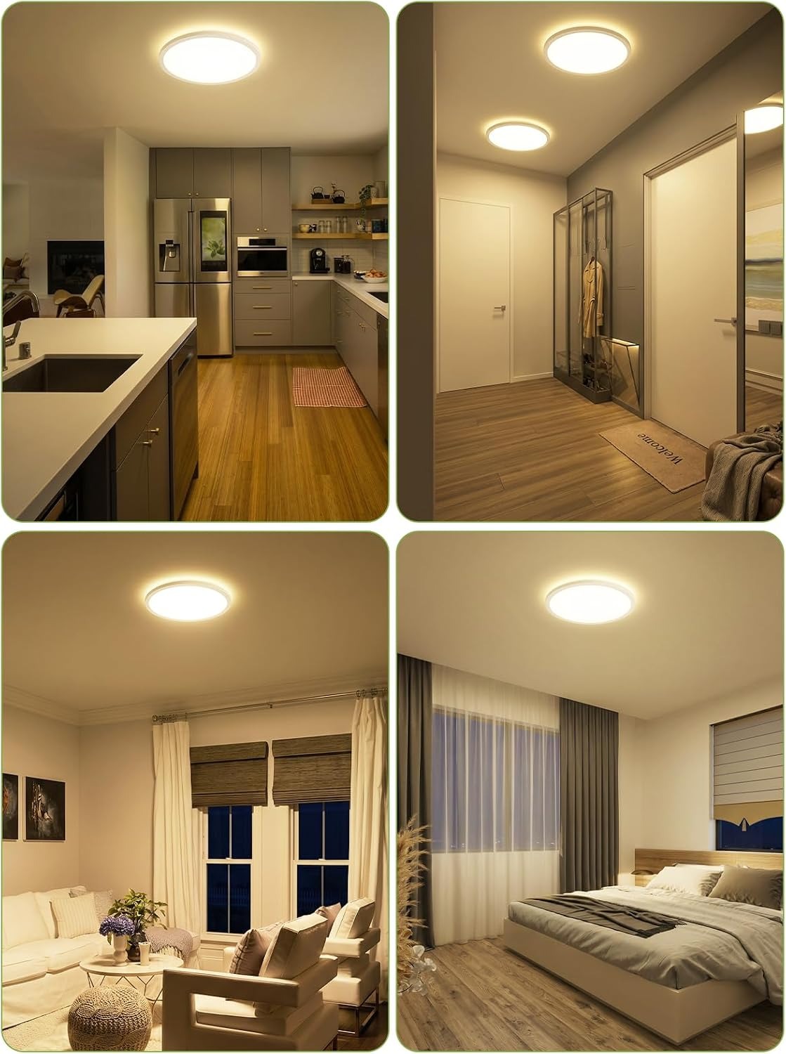 ZMH LED-Deckenlampe mit Bewegungsmelder 18W 1927 Lumen 4000K Ø30cm