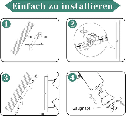 ZMH LED Deckenleuchte 2 Flammig GU10 - Deckenstrahler Schwenkbar 330° Nickel Flur Deckenlampe Innen Modern Deckenspots Wandstrahler für Küche, Schlafzimmer, Wohnzimmer, Ohne Leuchtmittel