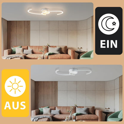 ZMH Deckenlampe LED Deckenleuchte Küche - 24W Wohnzimmerlampe Moderne Design Schlafzimmerlampe 3000K Warmweiß Wohnzimmer Küchenlampe 330° Drehbarer weiß Deckenlampen für Schlafzimmer Esszimmer