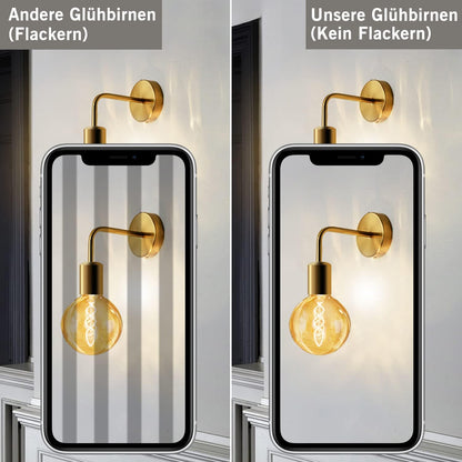 ZMH LED Glühlampe E27 4W Retro Edison Glühbirne Groß Dekorative Filament Globelampen G125 Warmweiß Antike Bulb für Nostalgie und Retro Beleuchtung im Restaurant Wohnzimmer Café Nicht Dimmbar