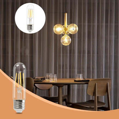 ZMH Gl¨¹hbirne E27 LED Warmweiss - 6er Pack - T30 LED Lampe 4W Edison Vintage Leuchtmittel 2700K Warmwei? Licht Birne Retro Filament Energiesparlampe E27 Sockel Nicht Dimmbar Light Bulbs