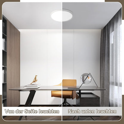 Deckenlampe LED Deckenleuchte Flach - Schlafzimmerlampe 18CM Badezimmerlampe 15W Küchenlampe Schlafzimmer weiß Deckenbeleuchtung Flurlampe Decke Badlampe 6500K für Küche Flur