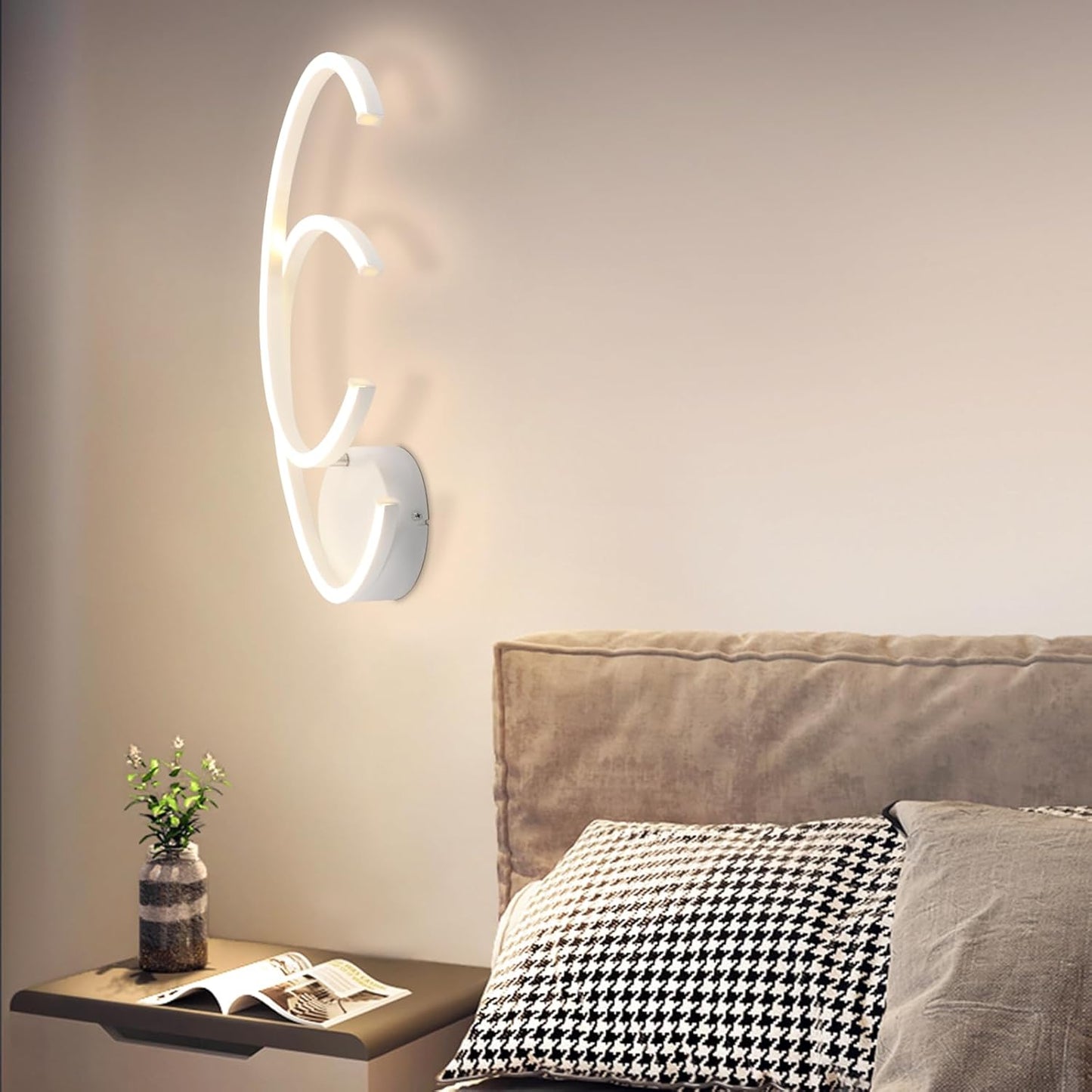 ZMH Deckenlampe LED Deckenleuchte Küche - 24W Wohnzimmerlampe Moderne Design Schlafzimmerlampe 3000K Warmweiß Wohnzimmer Küchenlampe 330° Drehbarer weiß Deckenlampen für Schlafzimmer Esszimmer
