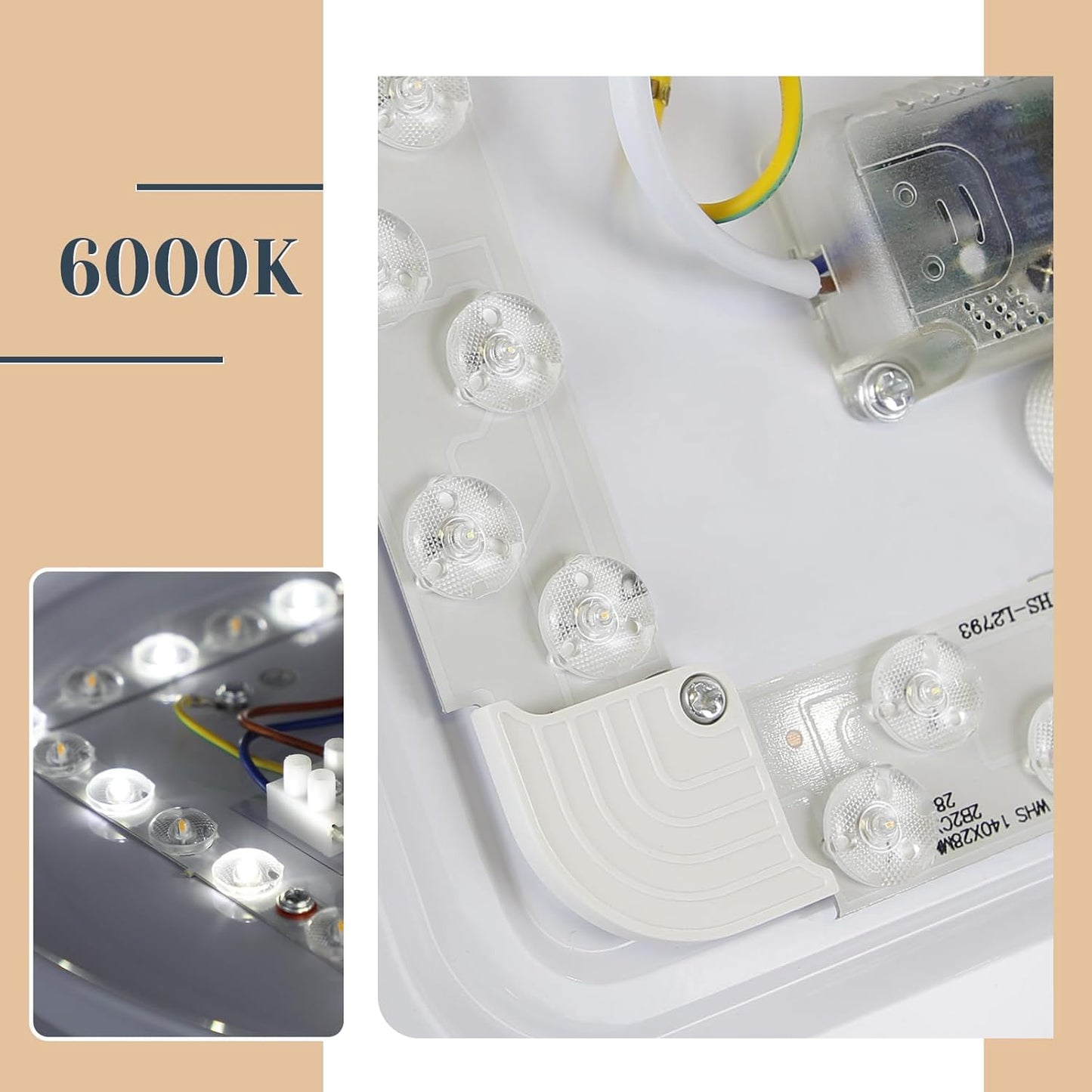 ZMH Deckenlampe LED Deckenleuchte Schlafzimmer - Küchenlampe Decke Kinderzimmerlampe Sternhimmel Ø25cm Neutralweiß 12W 4000K Deckenbeleuchtung Flur Rund Flurlampe für Kinderzimmer Wohnzimmer