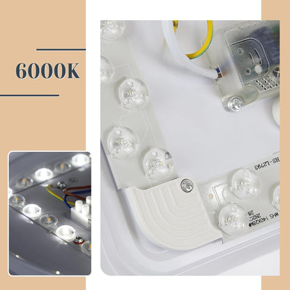 ZMH Deckenlampe LED Deckenleuchte Schlafzimmer - Küchenlampe Decke Kinderzimmerlampe Sternhimmel Ø25cm Neutralweiß 12W 4000K Deckenbeleuchtung Flur Rund Flurlampe für Kinderzimmer Wohnzimmer