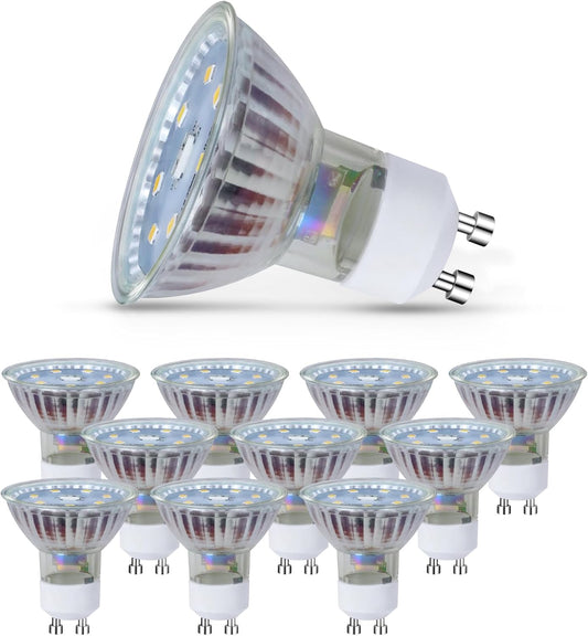 ZMH  GU10 LED Warmweiss 5W Leuchtmittel Lampe Ersetzt 50W Gl¨¹hbirne 3000K Energiesparlampe Abstrahlwinkel 110¡ã Spot Nicht Dimmbar Reflektor Birne Gl¨¹hlampen Strahler Spot LED GU10 10 pack