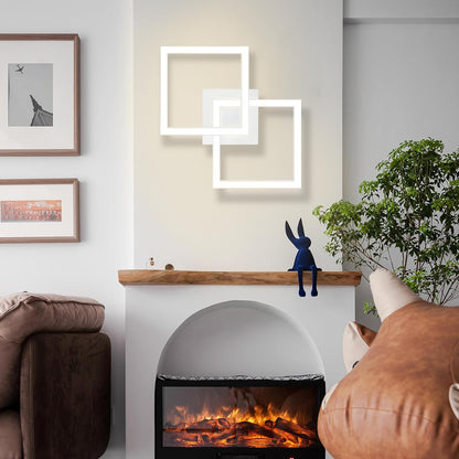 ZMH Deckenlampe LED Deckenleuchte Küche - Modern Küchenlampe 24W 4000K Wohnzimmerlampe Design Flurlampe Neutralweiß Schlafzimmerlampe Flur Deckenbeleuchtung Weiß für Kinderzimmer Schlafzimmer