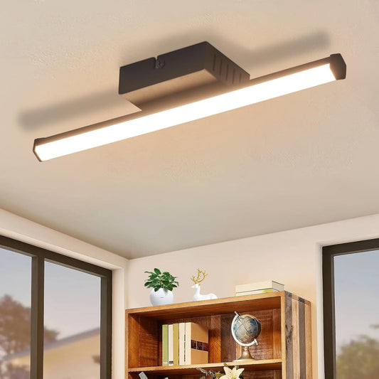 ZMH LED Deckenlampe Flur Deckenleuchte - Schwarz 6W Flurlampe 3000K Warmwei? K¨¹chenlampe Modern Schlafzimmerlampe Linien-Design Deckenbeleuchtung f¨¹r K¨¹che Schlafzimmer Treppenhaus Wohnzimmer