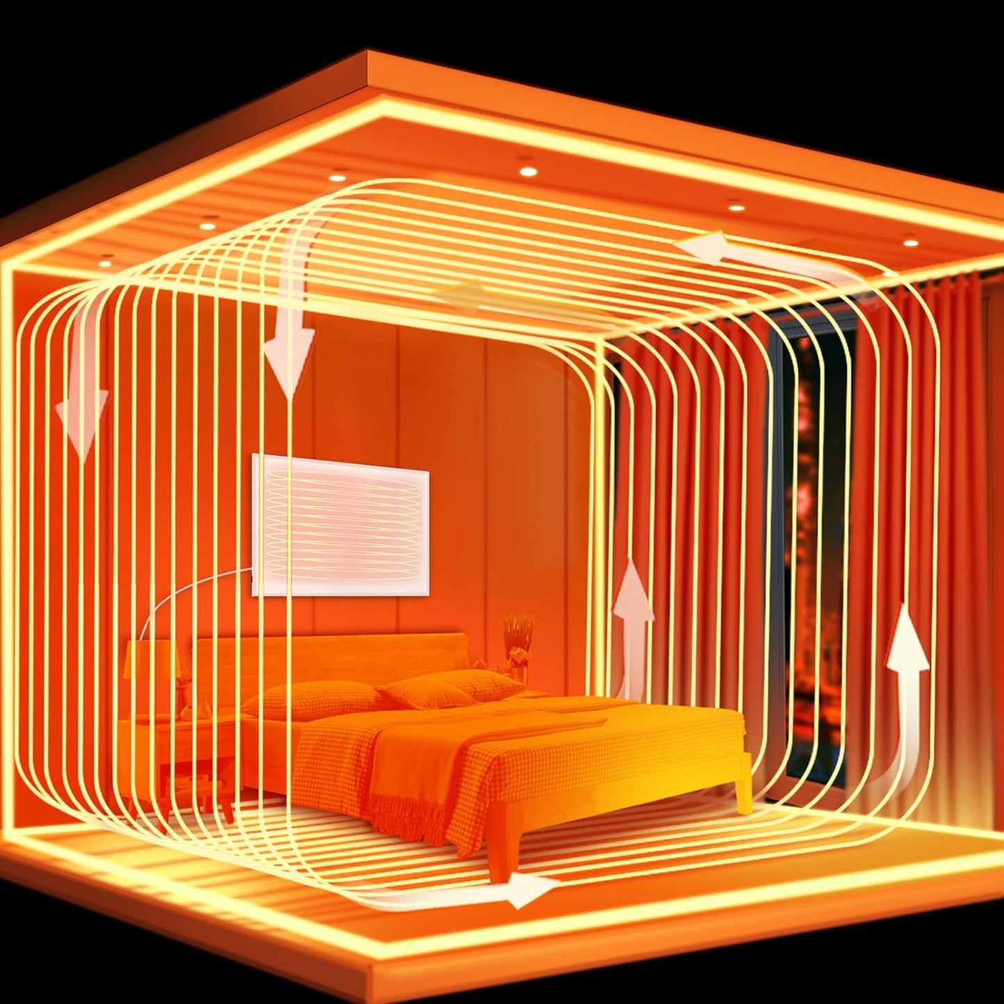 ZMH Infrarotheizung Energiesparend Infrarot Wandheizung - 170W/290W/350W Heizung Elektrisch Wandmontage Elektroheizung Wand Badezimmer mit Überhitzungsschutz Heizkörper Infrarotheizkörper Infrared Heater