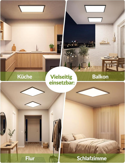 ZMH LED Deckenleuchte 45x45cm Dimmbar LED Panel Weiß Deckenlampe