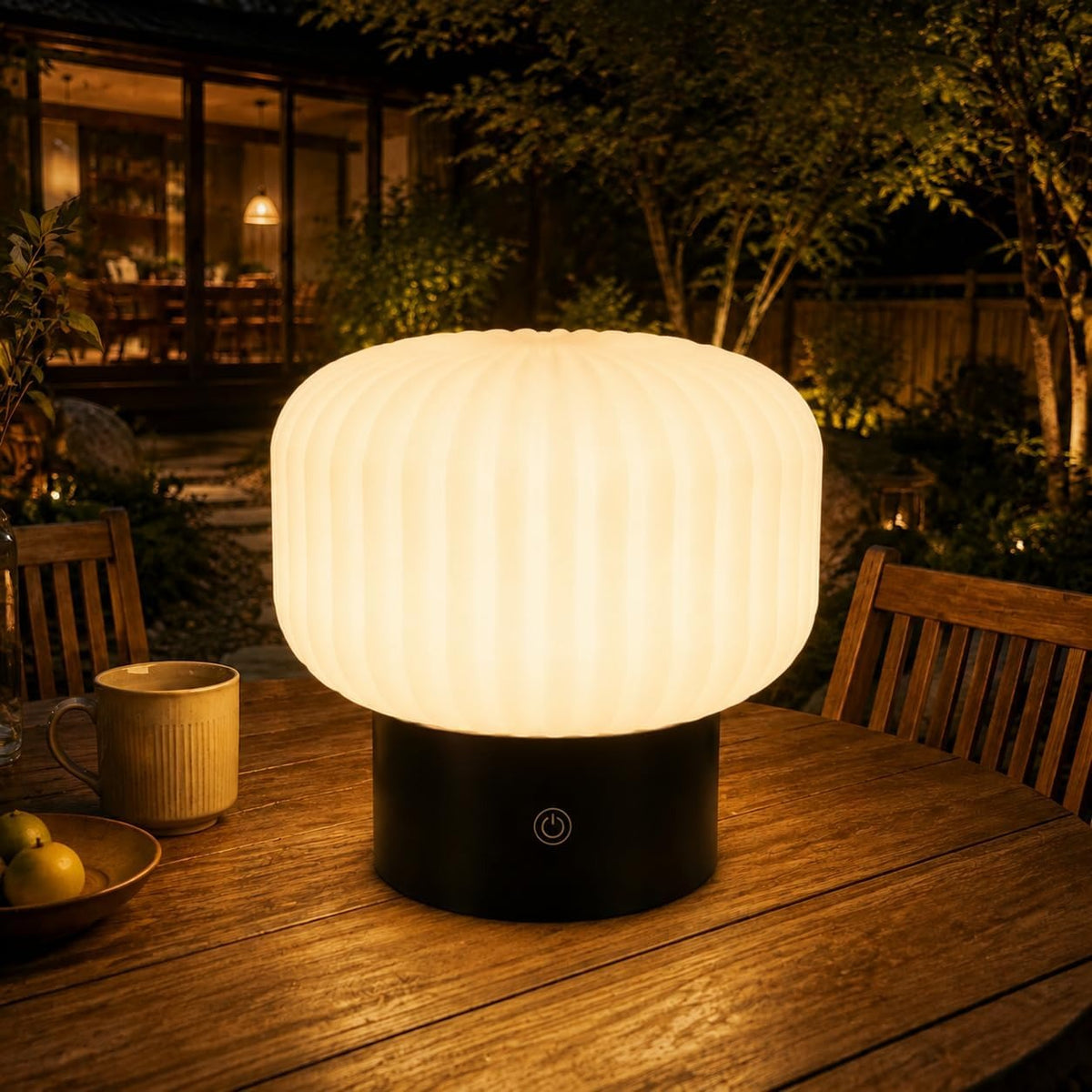 ZMH Tischlampe Kabellos Nachttischlampe Akku LED Aufladbar Tischleuchte Dimmbar