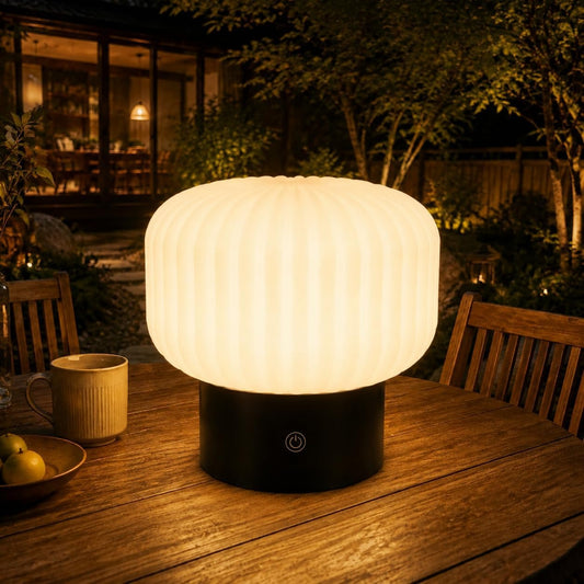 ZMH Tischlampe Kabellos Nachttischlampe Akku LED Aufladbar Tischleuchte Dimmbar