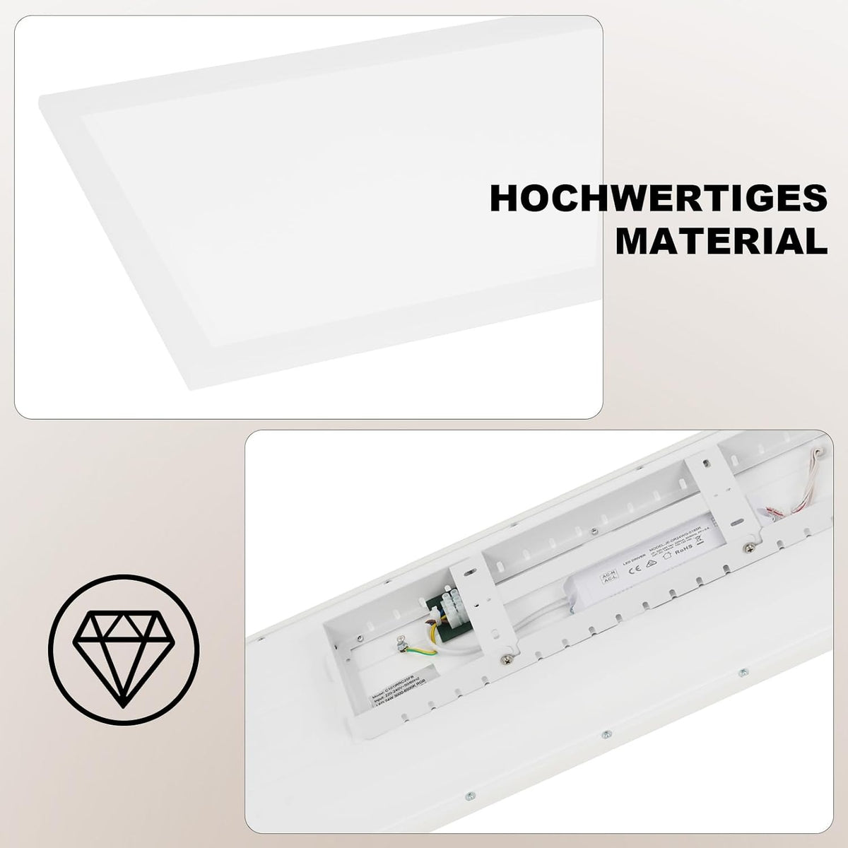 ZMH LED Panel 100x25 RGB Dimmbar Deckenpanel Dimmbar Lang