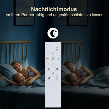 ZMH LED Deckenleuchte Wohnzimmer Deckenlampe Schwarz - Modern 72W 80CM Wohnzimmerlampe Dimmbar mit Fernbedienung Schlafzimmerlampe Rechteck Metall-Design für Schlafzimmer Kinderzimmer küchen