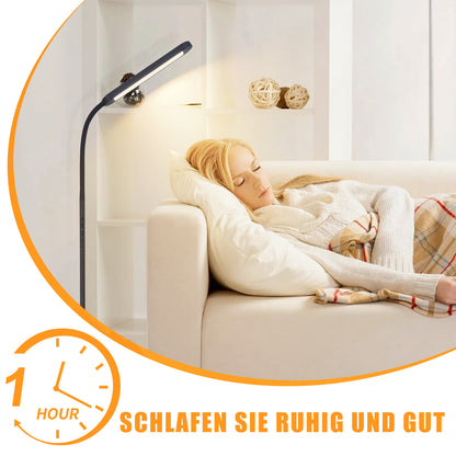 ZMH Stehlampe LED Standleuchte Wohnzimmer - Dimmbar Modern Standleuchte Schwarz 5 Farben und 5 Helligkeitsstufen 11W 360¡ã Flexibler Schwanenhals Leselampe mit Fernbedienung f¨¹r Schlafzimmer B¨¹ro