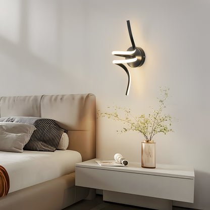 ZMH Wandlampe Innen LED Wandleuchte Schwarz: Wand Lampe f¨¹r Treppenhaus Flur Wohnzimmer Schlafzimmer Balkon Modern Design Aluminium Wandbeleuchtung - 7W Warmwei? 3000K