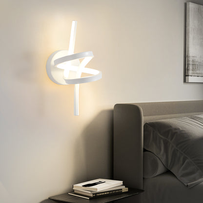 ZMH Wandlampe Led Wandleuchte Innen: Wand Lampe für Treppenhaus Flur Wohnzimmer Schlafzimmer Badezimmer 7W Modern Design Weiß Wandleuchten Warmweiß 3000K