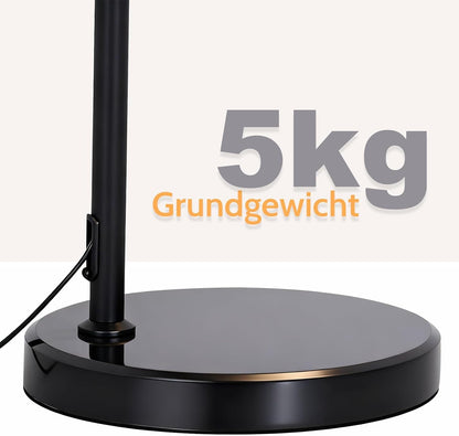 ZMH Bogenlampe Wohnzimmer Stehlampe - Stoffschirm Ø30 cm Stehleuchte 181CM