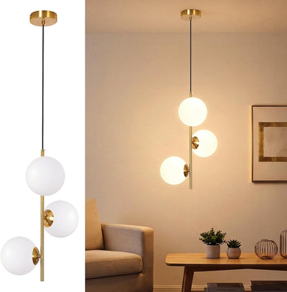 ZMH Pendelleuchte G9 Schlafzimmer Glas Esstisch Modern Hängelampe