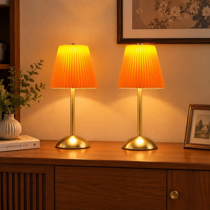 ZMH Tischlampe Kabellos Nachttischlampe 2er Set LED Akku Tischleuchte Aufladbar
