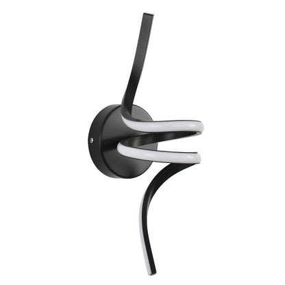 ZMH Wandlampe Innen LED Wandleuchte Schwarz: Wand Lampe f¨¹r Treppenhaus Flur Wohnzimmer Schlafzimmer Balkon Modern Design Aluminium Wandbeleuchtung - 7W Warmwei? 3000K
