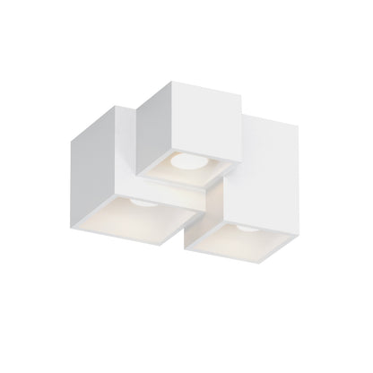 ZMH Aufbauspot Wei? Aufbaustrahler GU10: Deckenleuchte Aufputz 23cm Aufbauleuchte eckig Deckenspots 3 flammig Modern Strahler Deckenlampe K¨¹che Deckenstrahler f¨¹r Wohnzimmer - Ohne Leuchtmittel