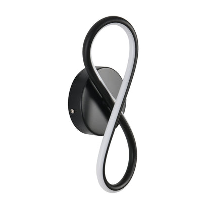 ZMH Wandleuchte Innen LED Wandlampe Schwarz: Wand Lampe f¨¹r Treppenhaus Schlafzimmer Wohnzimmer Korridor K¨¹hles Modern Design 7W Kurvendesign Dekorativ Wandleuchten Warmwei? 3000K