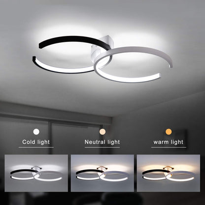 ZMH LED Deckenleuchte Wohnzimmer Deckenlampe Modern Schlafzimmer 54cm 37W Dimmbar mit Fernbedienung Wohnzimmerlampe aus Metall Design Schlafzimmerlampe für Esszimmer Arbeitszimmer