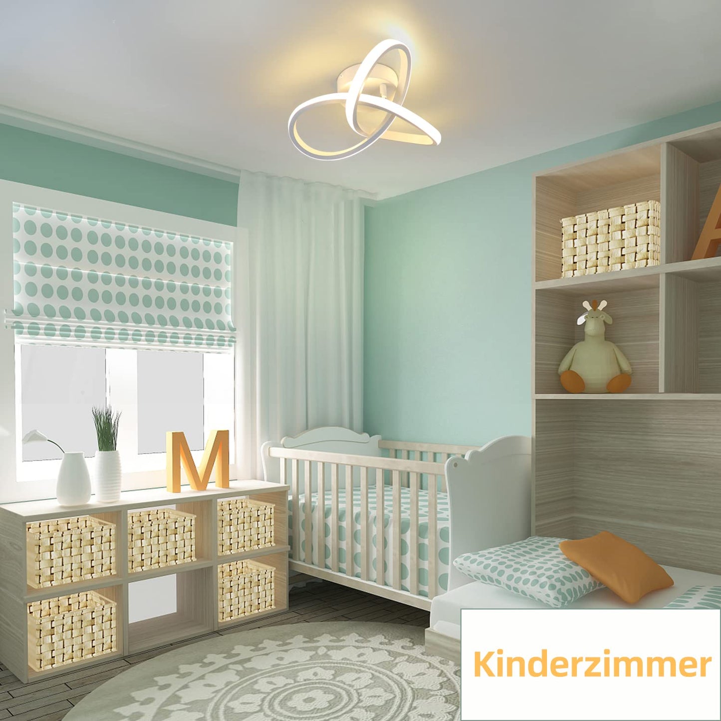 ZMH LED Deckenleuchte Warmweiß Deckenlampe Klein - 19W 1400LM Flurlampe Modern Küchenlampe Schwarz-Weiß Geometrie Design Lampe für Schlafzimmer Küche Wohnzimmer Flur Eingang Korridor Studio