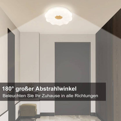 ZMH Deckenlampe LED Deckenleuchte Schlafzimmer - Rund Ø28cm Schlafzimmerlampe 15W mit Sternenhimmel Design Modern Flurlampe Neturalweiß Deckenbeleuchtung für Wohnzimmer Esszimmer Flur Büro