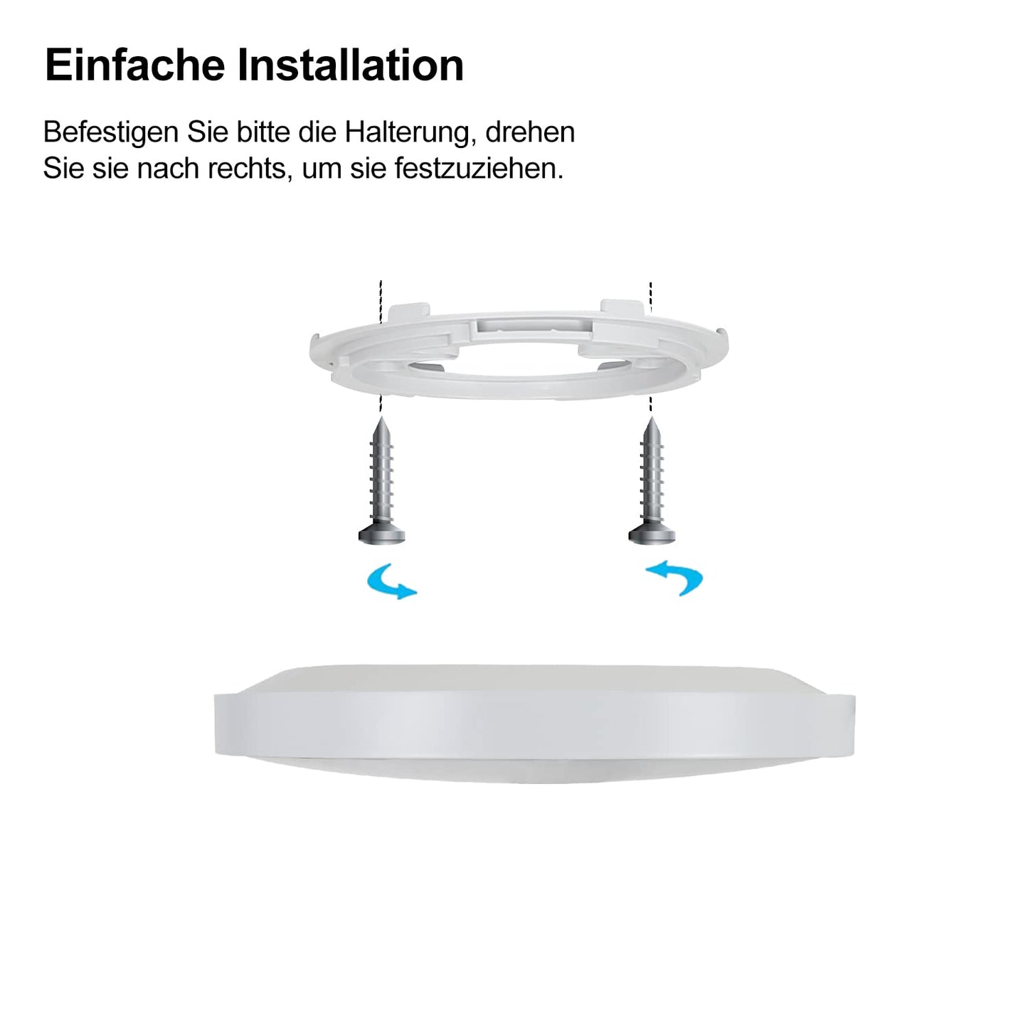 ZMH LED Deckenleuchte Flach Deckenlampe - Badezimmerlampe IP44 Wasserdicht Küchenlampe Rund Ø28cm Modern 17W Weiß Flurlampe für Küche Wohnzimmer Bad Schlafzimmer Flur Balkon Büro Eingang Keller