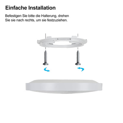 ZMH LED Deckenleuchte Flach Deckenlampe - Badezimmerlampe IP44 Wasserdicht Küchenlampe Rund Ø28cm Modern 17W Weiß Flurlampe für Küche Wohnzimmer Bad Schlafzimmer Flur Balkon Büro Eingang Keller