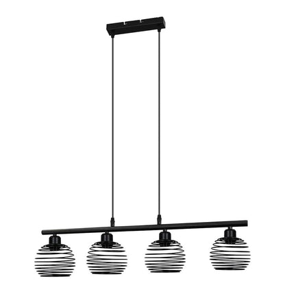 ZMH Pendelleuchte Esstisch Hängelampe Vintage: Schwarz Esstischlampe E27 Esszimmerlampe Retro Küche Industrial Hängeleuchte aus Metall Pendellampe für Esszimmer Wohnzimmer Arbeitszimmer Büro