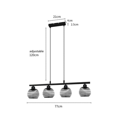 ZMH Pendelleuchte Esstisch Hängelampe Vintage: Schwarz Esstischlampe E27 Esszimmerlampe Retro Küche Industrial Hängeleuchte aus Metall Pendellampe für Esszimmer Wohnzimmer Arbeitszimmer Büro