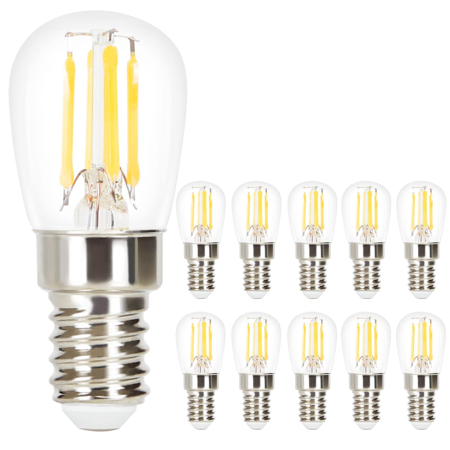 ZMH 10× LED E14 Glühbirne: ST25 Warmweiss Lampe Vintage Leuchtmittel 4W 2700K Edison Glühlampe Retro Filament Birnen Bulb Energiesparlampe für Haus Café Bar nicht Dimmbar