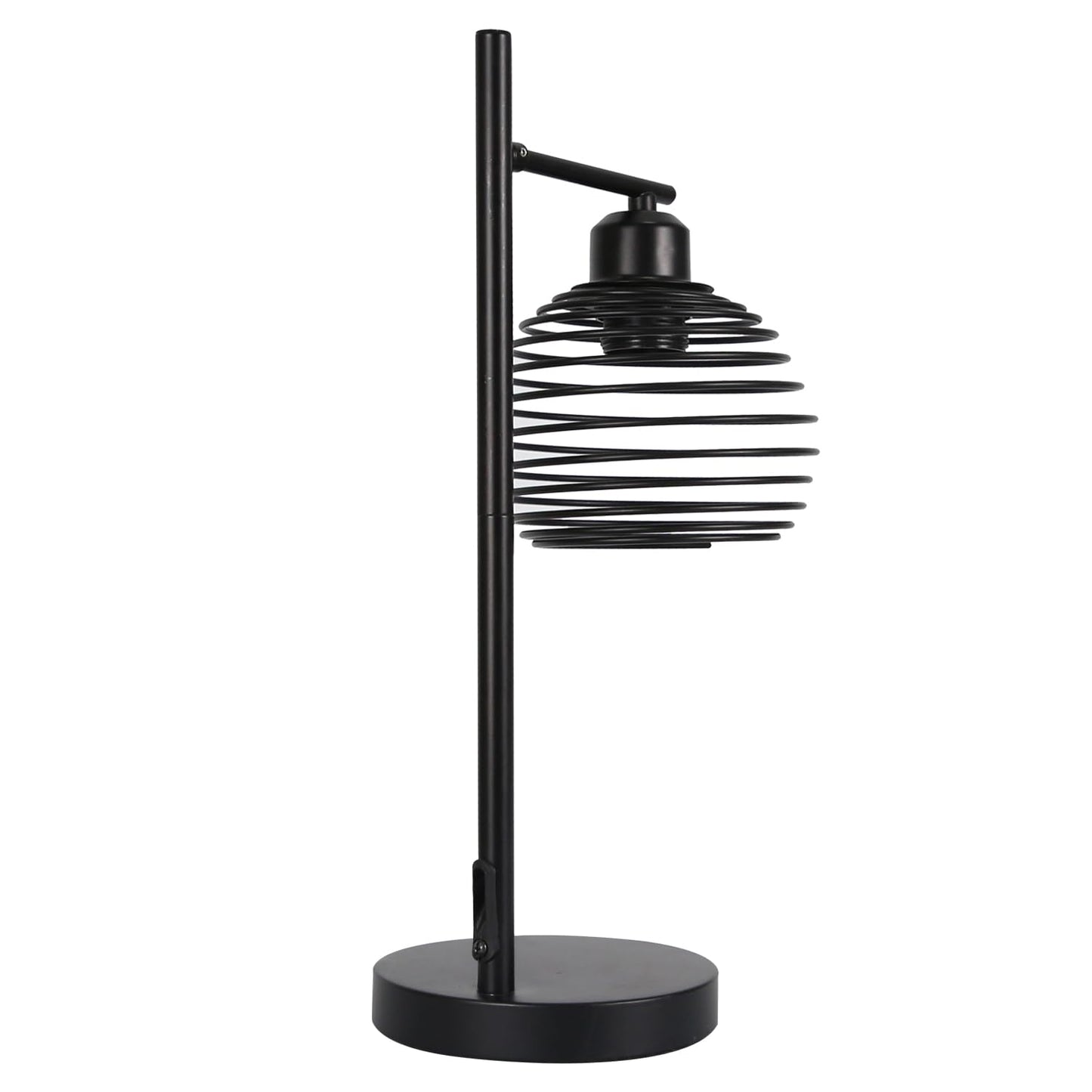 ZMH Tischlampe Vintage Nachttischlampe E27 - Schwarz Schlafzimmer industrial Tischleuchte aus Metall Max. 60W Retro Schreibtischlampe für Wohnzimmer Bedside Kinderzimmer Büro/inkl. Schalter/ohne Birne